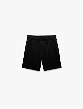 Beli Lastikli Bermuda Fermuarlı Cep Detaylı Oversize Erkek Spor Şort