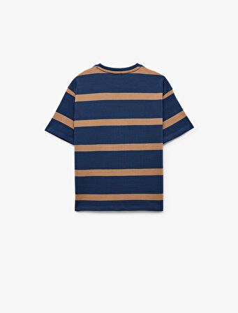 Pamuklu Bisiklet Yaka Kısa Kollu Oversize Tişört