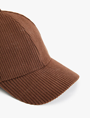 Fitilli Kadife Kep Şapka 