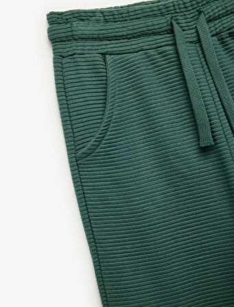 Pamuklu Şardonlu Cep Detaylı Basic Jogger Eşofman Altı