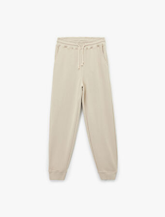 Cepli Beli Bağcıklı Slim Fit Pijama Altı