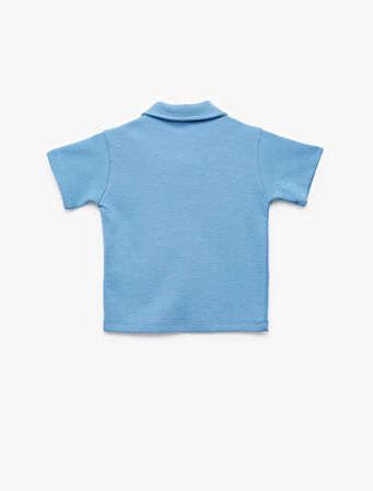 Pamuklu Düğmeli Polo Yaka Kısa Kollu Tişört