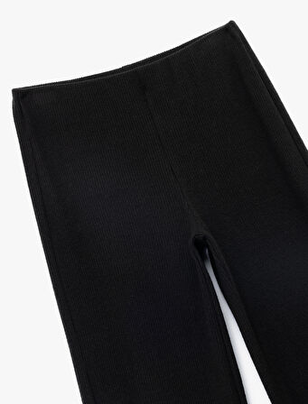 Kaşkorse Rahat Kalıp Ribanalı Geniş Paça Pantolon