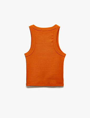 Pamuklu Dar Kesim Kaşkorse Kolsuz Basic Halter Yaka Atlet