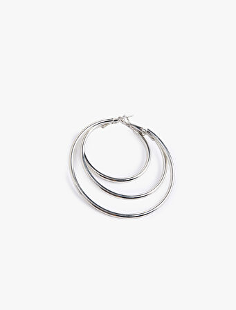 3'lü Çelik Halka Küpe Seti