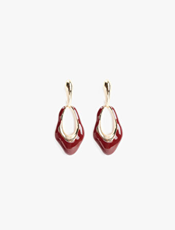 Sallantılı Büyük Boy Soyut Küpe