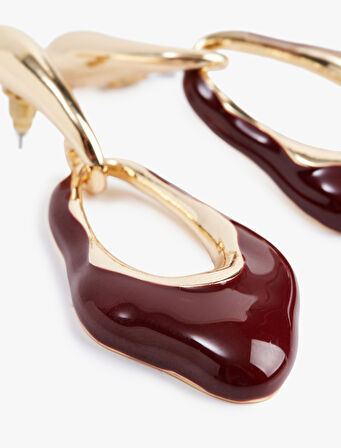 Sallantılı Büyük Boy Soyut Küpe