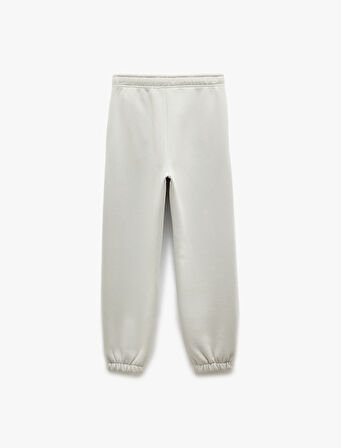 Pamuklu Şardonlu Cepli Beli Bağcıklı Oversize Jogger Eşofman Altı