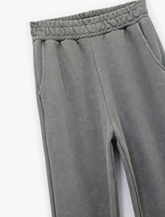 Şardonlu Cepli Beli Lastikli Yıkamalı Jogger Eşofman Altı