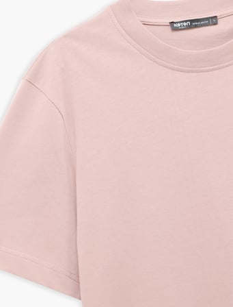 Basic Tişört Regular Fit Kısa Kollu Bisiklet Yaka Pamuklu