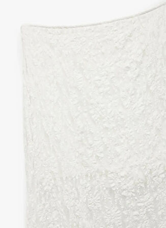 Koton Normal Bel Beyaz Kadın Midi Etek 5SAK10055PK