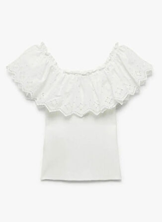 Koton Bebe Yaka Ekru Kadın Bluz 5SAK30056HT