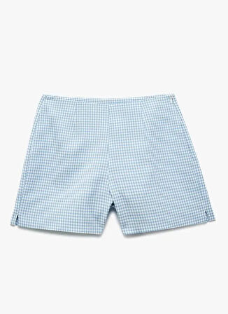 Koton X Sibil Çetinkaya Mavi Kadın Regular Fit Şort 5SAK40457PW