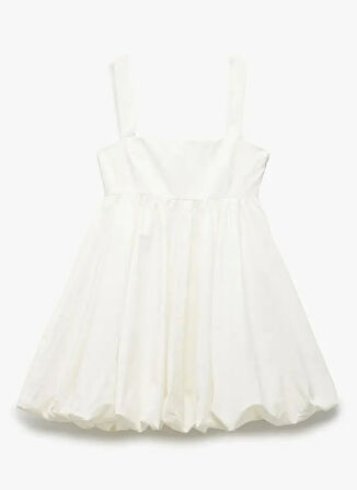 Koton Bebe Yaka Beyaz Kadın Elbise 5SAK80359PW