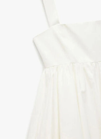 Koton Bebe Yaka Beyaz Kadın Elbise 5SAK80359PW