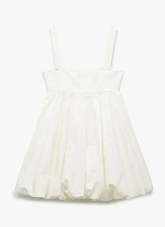 Koton Bebe Yaka Beyaz Kadın Elbise 5SAK80359PW