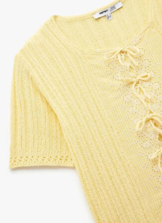 Koton Bisiklet Yaka Sarı Kadın Bluz 5SAK90139HT