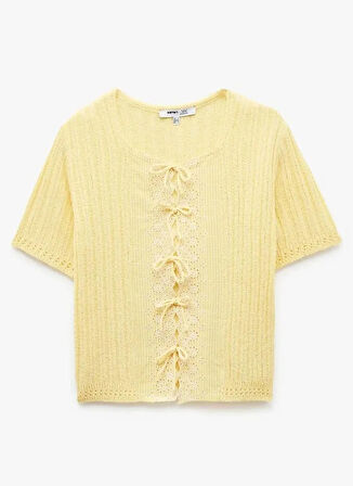 Koton Bisiklet Yaka Sarı Kadın Bluz 5SAK90139HT
