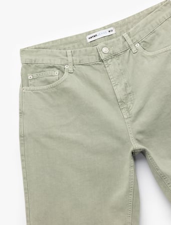 Normal Bel Pamuklu Cep Detaylı Bermuda Loose Fit Jean Şort