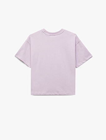  Pamuklu Sünger Bob Baskılı Kısa Kollu Bisiklet Yaka Lisanslı Tişört