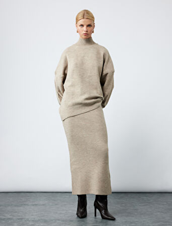 Beli Lastikli Uzun Kalem Etek