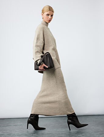 Beli Lastikli Uzun Kalem Etek