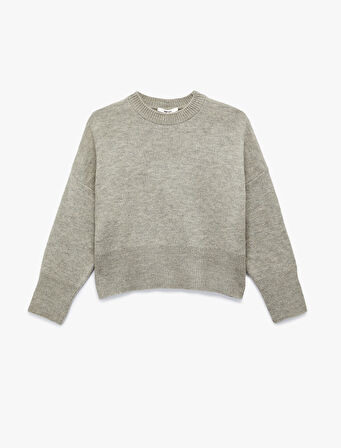 Uzun Kollu Bisiklet Yaka Oversize Triko Kazak