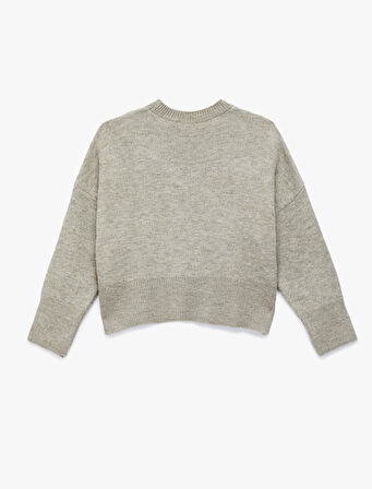 Uzun Kollu Bisiklet Yaka Oversize Triko Kazak