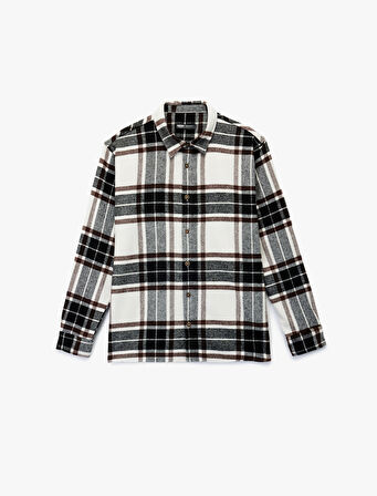 Regular Fit Uzun Kollu Klasik Yaka Oduncu Gömleği