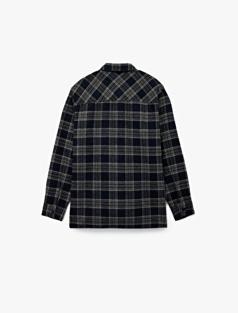 Regular Fit Uzun Kollu Cepli Klasik Yaka Oduncu Gömleği