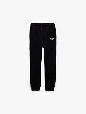 Pamuklu Baskılı Beli Lastikli Jogger Eşofman Altı