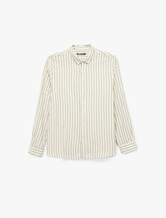 Regular Fit Pamuklu Klasik Yaka Uzun Kollu Gömlek