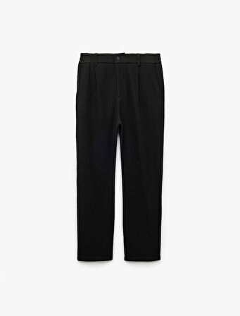 Normal Bel Cep Detaylı Düğmeli Fitilli Chino Pantolon