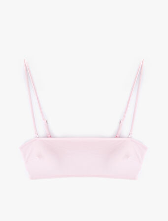 Hafif Destekli Çıkarılabilir Askılı Straplez Bikini Üstü