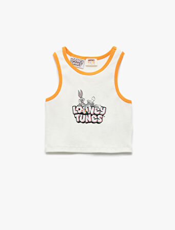 Bugs Bunny Baskılı Ribanalı Lisanslı Bisiklet Yaka Atlet