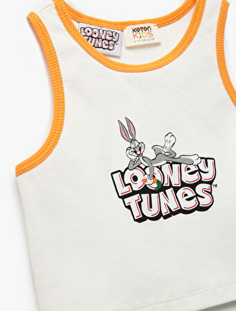 Bugs Bunny Baskılı Ribanalı Lisanslı Bisiklet Yaka Atlet