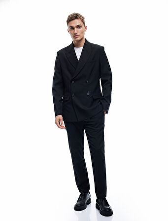 Kırlangıç Yaka Kapaklı Cepli Düğmeli Uzun Kollu Blazer Ceket