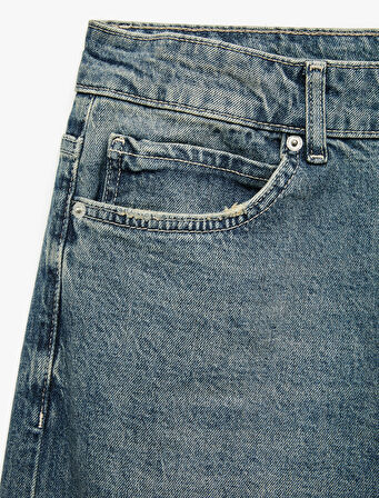 Pamuklu Normal Bel Tapered Fit Jean Pantolon