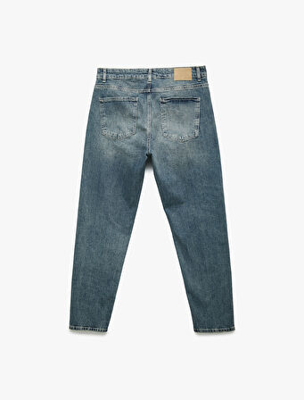 Pamuklu Normal Bel Tapered Fit Jean Pantolon
