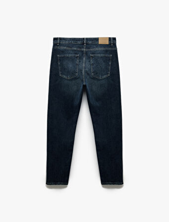 Pamuklu Normal Bel Tapered Fit Jean Pantolon