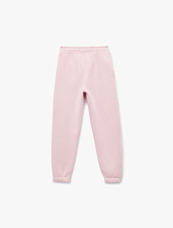 Şardonlu Beli Lastikli Baskılı Basic Jogger Eşofman Altı