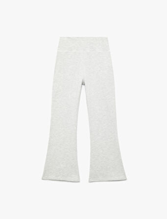 Pamuklu İspanyol Paça Slim Fit Basic Pantolon