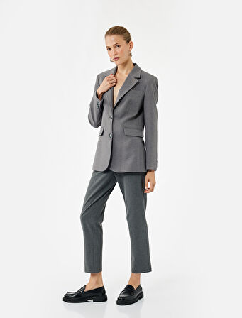 Slim Fit Fleto Cepli Cigarette Kumaş Pantolon