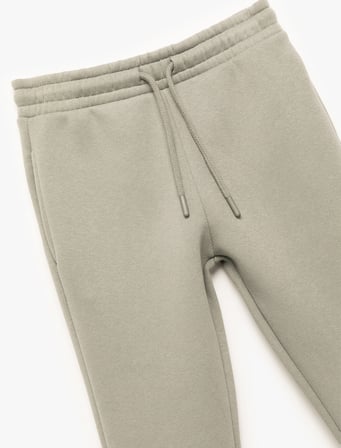 Beli Lastikli Cepli Basic Jogger Eşofman Altı