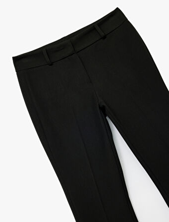 Slim Fit İspanyol Paça Kumaş Pantolon