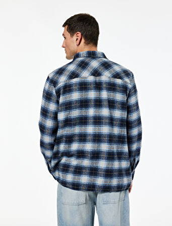 Klasik Yaka Regular Fit Cepli Düğmeli Uzun Kollu Oduncu Gömleği