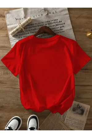 Unisex Minnie Fiyonk Baskılı Tasarım Tshirt