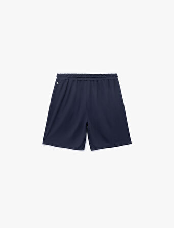 Fermuarlı Cep Detaylı Beli Bağcıklı Spor Şort