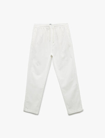 Pamuklu Cep Detaylı Beli Bağcıklı Pantolon