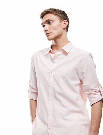 Pamuklu Regular Fit Klasik Yaka Uzun Kollu Gömlek